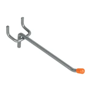 BOX 24 Gancio dritto da 4' per pannelli forati e scanalati, TRUPER - Product Image 1