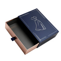 Boîtes rigides recyclables sur mesure pour l'emballage de vêtements et de chaussettes, design minimaliste de tiroir, boîte à parfum, gaufrage UV, doublure en éponge