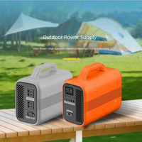 Alimentation portable extérieure au phosphate de fer et de lithium 500W à onde sinusoïdale pure MPPT, batterie portable pour caravane autonome de grande capacité