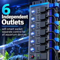 Intelligente WLAN-Bluetooth-PDU-Steckdosenleiste mit Einzelsteuerung, Timer und Überspannungsschutz für Aquarium-Fischbecken-Racks