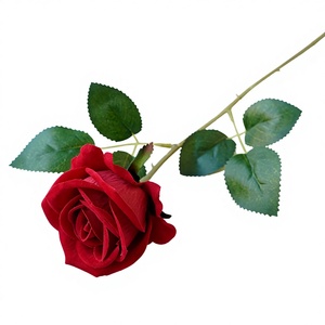<span class=keywords><strong>Bouquet</strong></span> <span class=keywords><strong>de</strong></span> roses en soie fait main au toucher réel - Fleurs artificielles en <span class=keywords><strong>gros</strong></span> pour mariage et décoration intérieure, tige unique - Product Image 1