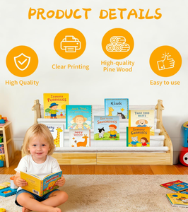 Étagères à livres pour la chambre d'enfant, bibliothèque pour enfants avec 4 niveaux de <span class=keywords><strong>rangement</strong></span> profonds pour la chambre de bébé, la petite enfance, la salle de classe, <span class=keywords><strong>rangement</strong></span> de livres - Product Image 2