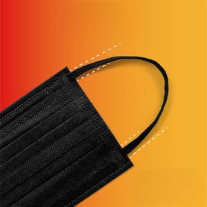 Máscara Respiratória Descartável LeFine LF-50L-BLACK de 3 Camadas em Tecido Não Tecido, Máscara Protetora de Poeira Preta - Product Image 3