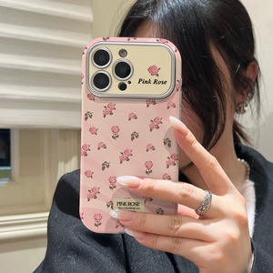 Coque de téléphone rose vintage pour Apple 17 Pro, étui souple pour 16, coque de protection mignonne et girly de style niche - Product Image 5