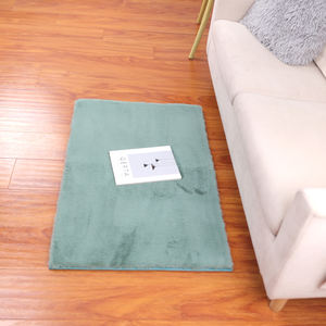 Ковер из искусственного кроличьего меха, толстый, однотонный, нескользящий, устойчивый к сминанию и пятнам, для спальни - Product Image 1