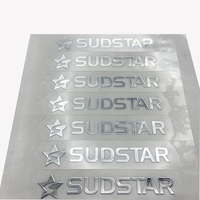 Stiker Logo Transfer Logam Emas Kustom Parfum Stiker Metalik Label Decal Nikel 3d Timbul Berwarna Efek Mengkilap Cepat