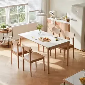 XY Best Outdoor Nordic Cafe Chaises de salle à manger Chaise en bois de luxe moderne avec porte-gobelet