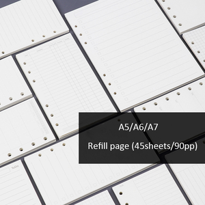Suministros de papelería para oficina y escuela, promoción de regalo, 50 hojas, carpeta de anillas de 6 agujeros, cuaderno, recarga de hojas sueltas, papel de relleno - Product Image 1