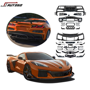 Kit carrosserie en matériau PP ABS de nouvelle conception pour <span class=keywords><strong>Corvette</strong></span> C8, mise <span class=keywords><strong>à</strong></span> niveau vers Z06, pare-chocs avant et arrière, calandre, grille de tuyau - Product Image 1