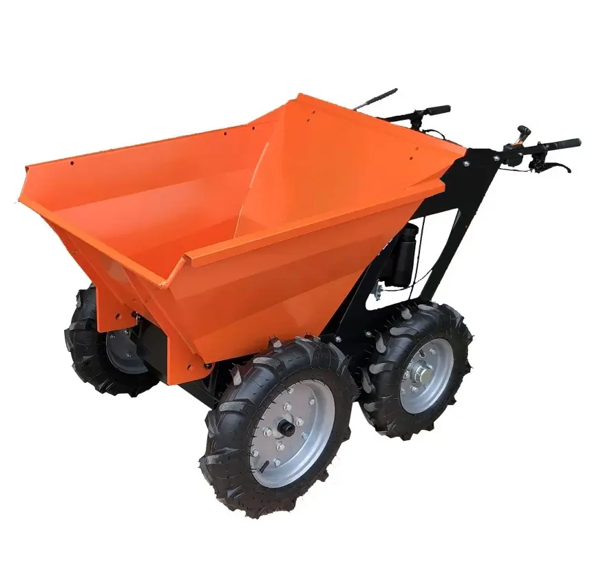 High quality CE Approved Load Gasoline Engine Powered Wheel Barrow Metal Tray Wheelbarrow Mini Dumper