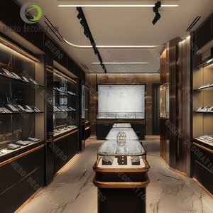 High End Stainless Steel Gold LED Waterproof Jewelry Display Showcase Cabinet Custom Display <b>Stand</b> for Retail Store - Product Image 1