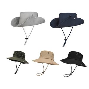 Sombrero de vaquero occidental de mezclilla para hombre, de verano, con ala ancha, plegable, para pesca y senderismo, con bordado 3D y protección solar - Product Image 6