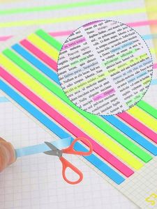 Juego de 7 Etiquetas Adhesivas Transparentes e Impermeables, Ideales para la Preparación Escolar de los Estudiantes, Juego de Papelería al por Mayor - Product Image 4