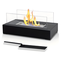 Portable métal table cheminée alcool foyer intérieur extérieur sans fumée foyer table cheminée dessus feu logo