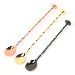 Bar Accessories Stainless Steel Cocktail Spoon Bar Mixing Stirring Spoon With Long Handle