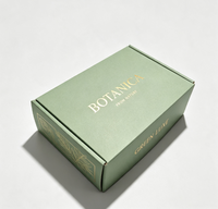 Boîte à courrier en carton ondulé avec logo personnalisé, estampage à chaud or rose, boîte cadeau en papier floral pour emballage de cosmétiques, soins de la peau et bijoux