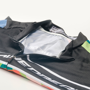 Maillot de cyclisme unisexe en polyester doux coupe-vent, coloré et graphique, respirant, à séchage rapide, respectueux de la peau, à manches courtes, vente en gros - Product Image 4