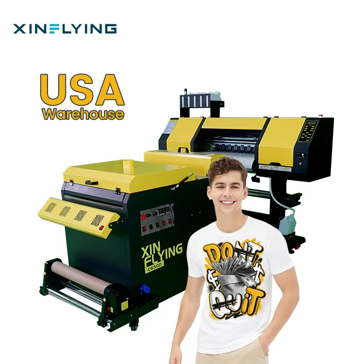 USA Warehouse A1 DTF Printer High-Speed Pet Film PrintingTextile Heat Press Machine 24inch with Powder Shaker & Dryer i3200 Head