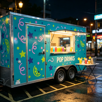 Remorque alimentaire commerciale avec fenêtre de service, comptoir à glace pilée pour Mojito sur la plage de Cancun