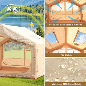 Kawagebo Kamp (KK) 10' X 8' Gonflable 7.5 ㎡   Tente de camping familiale de luxe, tente de glamping en Oxford 420D - Product Image 6