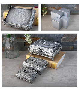 Avrupa tarzı yaratıcı takı kutuları, high-end üç boyutlu kilitlenebilir saklama kutuları, ev dekorasyon toptan - Product Image 3