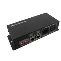 Contrôleur DMX512 PWM 4 canaux 8A de haute qualité Lampow avec affichage numérique pour bande RGBW anode commune 192W max 30m Garantie 3 ans