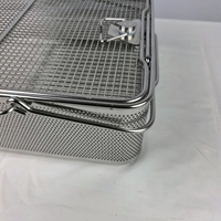 Panier de stérilisation en treillis métallique ultra-précis en acier inoxydable avec loquet de verrouillage pour dispositifs médicaux, tolérance <1mm