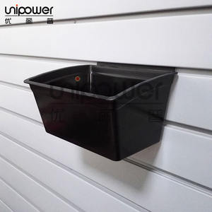 Unipower Contenedor de Almacenamiento de Plástico Rectangular para Montar en la Pared, Sin Tapa, Organizador de Oficina, Transparente, Gris, 190g - Product Image 4