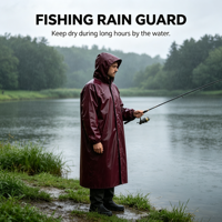 Poncho de pluie réfléchissant en tissu Oxford robuste pour hommes adultes, style coupe-vent une pièce, imperméable de sécurité pour le travail en extérieur