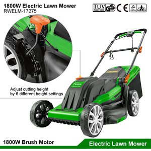 <span class=keywords><strong>Tagliaerba</strong></span> Elettrico 1800W, Attrezzo da Giardino per Taglio Erba, <span class=keywords><strong>Macchina</strong></span> Portatile a Spinta Manuale con Cavo - Product Image 4