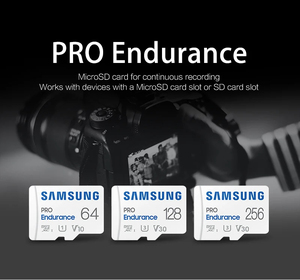 Tarjeta SD Original <span class=keywords><strong>Samsung</strong></span> <span class=keywords><strong>Pro</strong></span> <span class=keywords><strong>Endurance</strong></span> de 128 GB, Tarjeta de Memoria TF de 256 GB, Clase 10, para Videovigilancia y Cámaras de Coche - Product Image 4