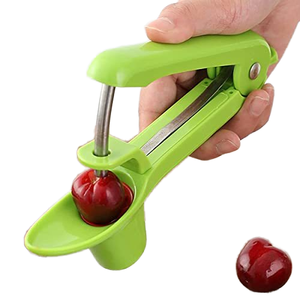 Hot Sale Easy-to-Use Kitchen Gadgets Plastic Cherry Pitter Seed Remover <b>Fruit</b> Nuclear Corer for <b>Vegetables</b> - Product Image 5