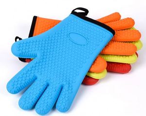 Hot Selling 5 Fingers Thicken Heat Resistant <b>Silicone</b> Grill Glove for Kitchen - Product Image 1