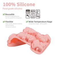 Moule de cadeau de Noël à 6 cavités sans BPA moule en silicone pour barre de chocolat moule en silicone pour bonbons de cuisson en silicone