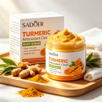 Crème exfoliante pour le corps à base de curcuma biologique ODE/OEM avec vitamine E et huile d'argan