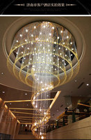 Lustre en cristal de luxe pour villa, hôtel, escalier, décoration intérieure contemporaine de mariage, luminaire suspendu au plafond moderne à LED