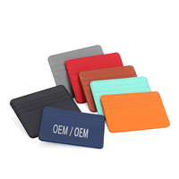 Dompet Kartu Minimalis Desain Kustom Kulit PU Anti-RFID Terbaru 2026