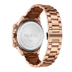 นาฬิกาข้อมือผู้ชาย NIBOSI 2592 แบรนด์ดังระดับท็อป นาฬิกาหรูสำหรับผู้ชาย ของแท้ กันน้ำ ตัวเรือนสแตนเลส โครโนกราฟ เรืองแสง แสดงวันที่อัตโนมัติ - Product Image 2