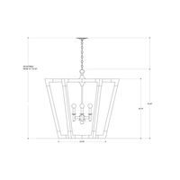 Lampe suspendue en bois et laiton américaine pour îlot de cuisine, lustre moderne en cage LED, entrée