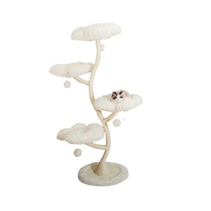 شجرة خشبية فاخرة حديثة كبيرة ومتعددة المستويات للقطط - Product Image 3