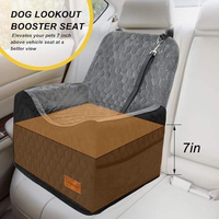 Coussin de siège auto pour chien en mousse à mémoire de forme, housse amovible lavable, transporteur de voyage pour animaux de compagnie, pour chiens de petite et moyenne taille jusqu'à 35 livres