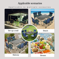 Ensemble de chaises de table pliantes d'extérieur en métal portable Mobilier de camping multifonctionnel populaire avec un design minimaliste pour la salle de sport des parcs