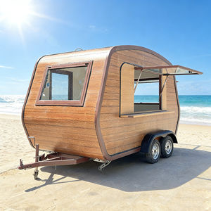 Chariot de restauration mobile classique vintage, conçu pour les startups de restauration, idéal pour les marchés nocturnes, les stands de rue, les snacks, les boissons et les pâtisseries. - Product Image 3