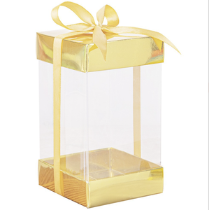 Boîte cadeau transparente en plastique pour bonbons, mini gâteaux et desserts, avec couvercle en papier - Product Image 2