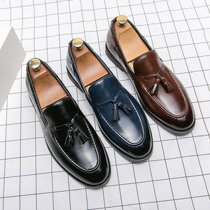 Zapatos de Vestir Casuales para Hombre, de Cuero, con Punta en Pico, Mocasines para Negocios, Sin Cordones, Ligeros, Antideslizantes, para las Cuatro Estaciones - Product Image 2