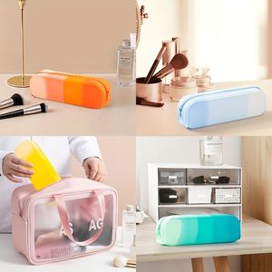 Hộp đựng bút chì màu xanh lá cây <span class=keywords><strong>gradient</strong></span> Hộp đựng bút chì bằng silicon nhỏ - Product Image 4