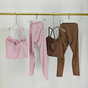 Conjuntos de Yoga al por Mayor para Mujer, Novedad, Ropa Deportiva para Exteriores con Logotipo Personalizado, Conjunto de Gimnasio de Nailon y Spandex - Product Image 5