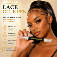 Stylo de colle pour perruque 5 ml format voyage, adhésif imperméable longue durée pour l'installation de perruques Lace Front