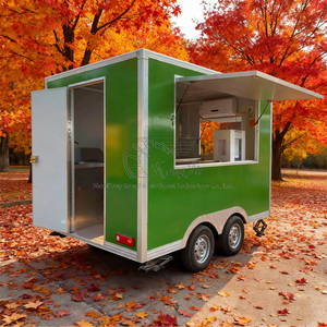 Mini <span class=keywords><strong>achat</strong></span> de chariot de camion de restauration rapide de pizza à la crème glacée personnalisée de rue mobile avec cuisine entièrement équipée - Product Image 4