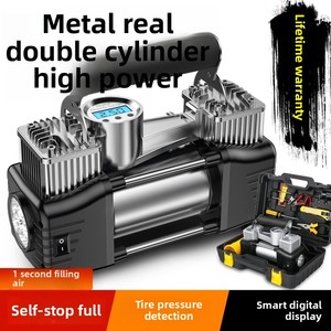 Bomba de Aire Portátil para Auto de Alta Potencia 1200W 12V OEM, Metálica, Doble Cilindro, 150PSI, de Emergencia BH-WZJ YC-LL 1200w - Product Image 6